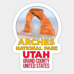 Arches National Park Utah Grand County United States Sticker